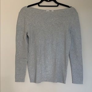 GAP ribbed boat neck grey sweater
